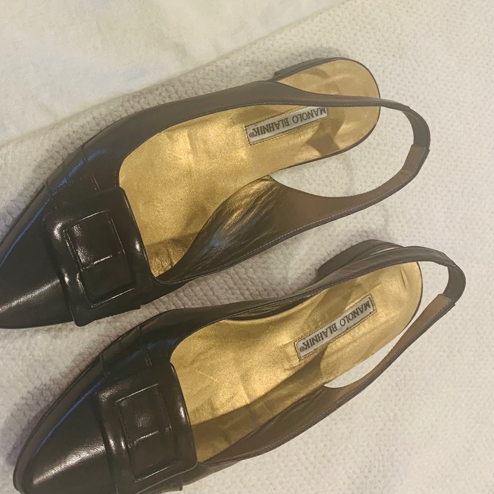 Manolo Blahnik Slingback Flats